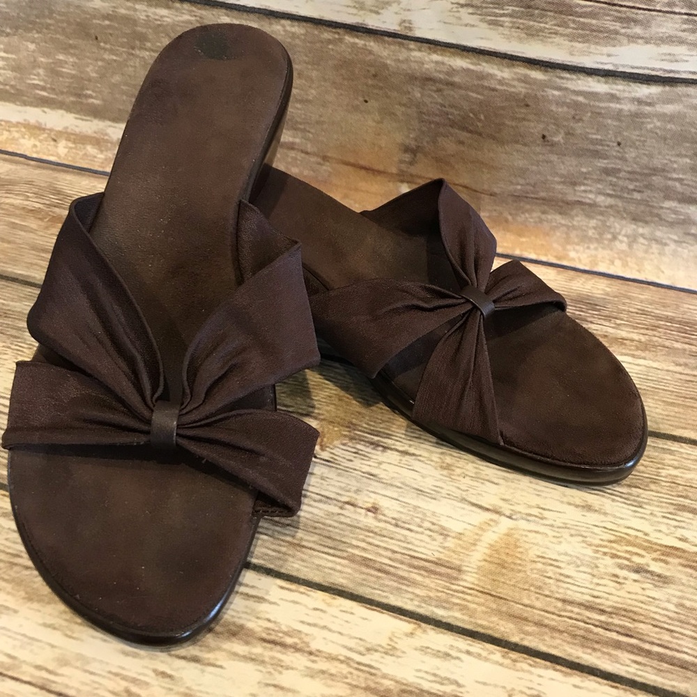 Dark Brown Wedge Sandal - Women’s 10